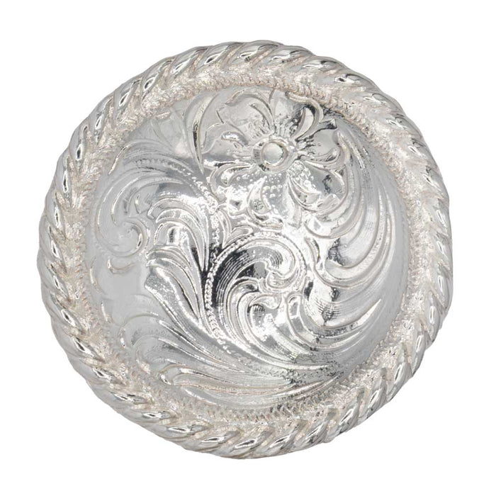 Polished Floral Concho with Rope Edge Tack - Conchos & Hardware MISC
