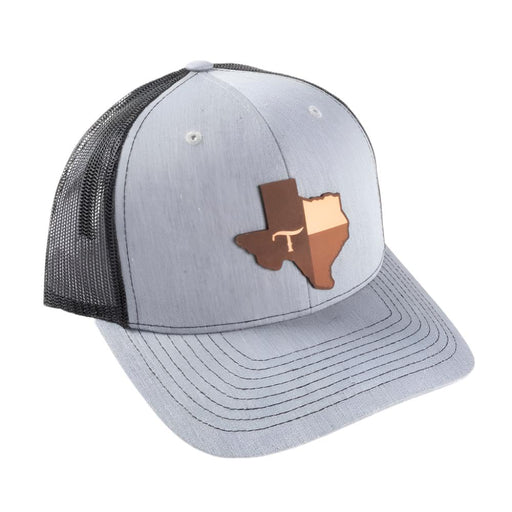Teskey's TX Leather Patch Cap - Heather Grey/Black TESKEY'S GEAR - Baseball Caps Teskey's