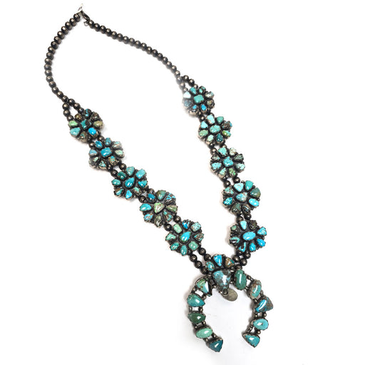 Carico Lake Turquoise Squash Blossom Necklace WOMEN - Accessories - Jewelry - Necklaces Sunwest Silver