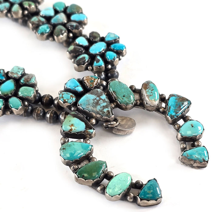 Carico Lake Turquoise Squash Blossom Necklace WOMEN - Accessories - Jewelry - Necklaces Sunwest Silver