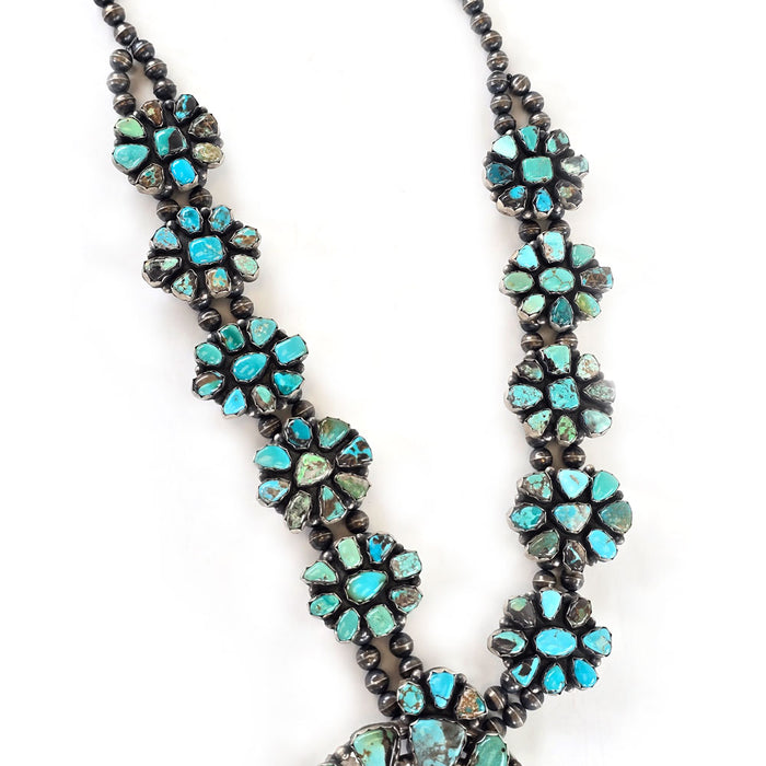 Carico Lake Turquoise Squash Blossom Necklace WOMEN - Accessories - Jewelry - Necklaces Sunwest Silver