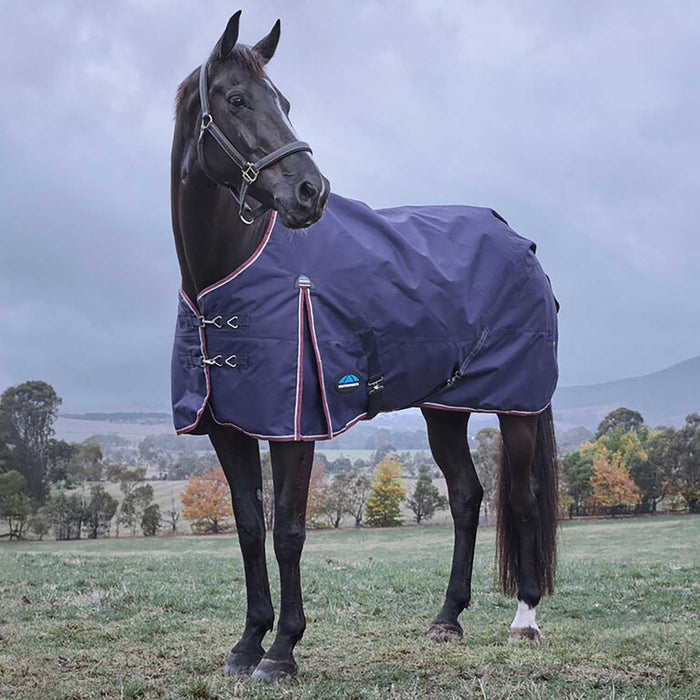 Weatherbeeta ComFiTec Essential Turnout 220G - Navy/Burgandy