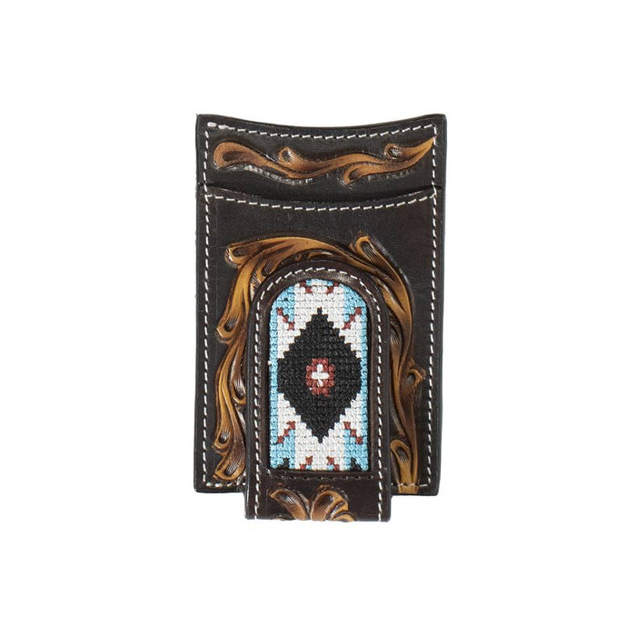 3D Floral Tooled Money Clip MEN - Accessories - Wallets & Money Clips M&F Western Products