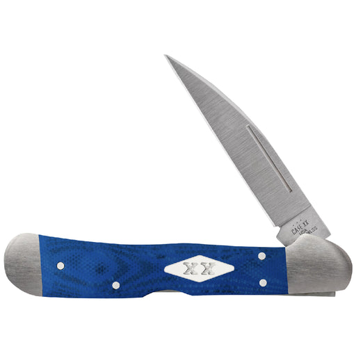 Case Blue G-10 Smooth Copperlock Knives W.R. Case
