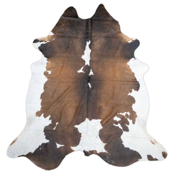 Genuine Hair-On Cowhide - White Belly Dark Normand