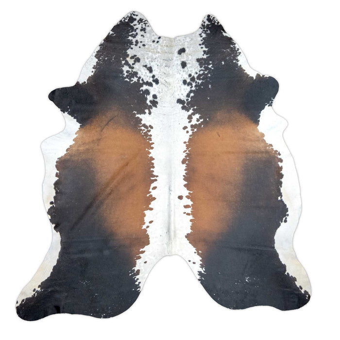 Genuine Hair-On Cowhide - Normand Dark w/White Backbone