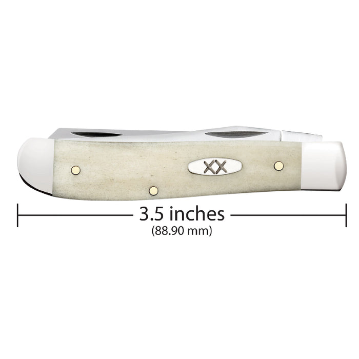 Case Mini Trapper - Smooth Natural Bone - XX Oval Shield Knives W.R. Case