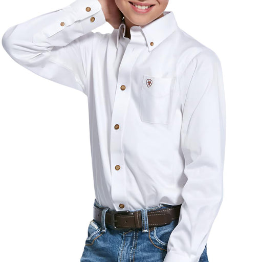 Ariat Boy's Solid Twill Shirt - FINAL SALE KIDS - Boys - Clothing - Shirts - Long Sleeve Shirts Ariat Clothing