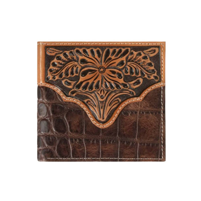 Ariat Floral Croc Bi-Fold Wallet MEN - Accessories - Wallets & Money Clips M&F Western Products
