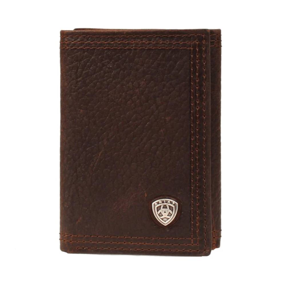 Ariat Rowdy Shield Logo Tri-Fold Wallet MEN - Accessories - Wallets & Money Clips M&F Western Products   