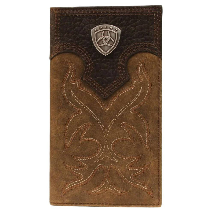 Ariat Shield Boot Stitch Rodeo Wallet - Brown MEN - Accessories - Wallets & Money Clips M&F Western Products