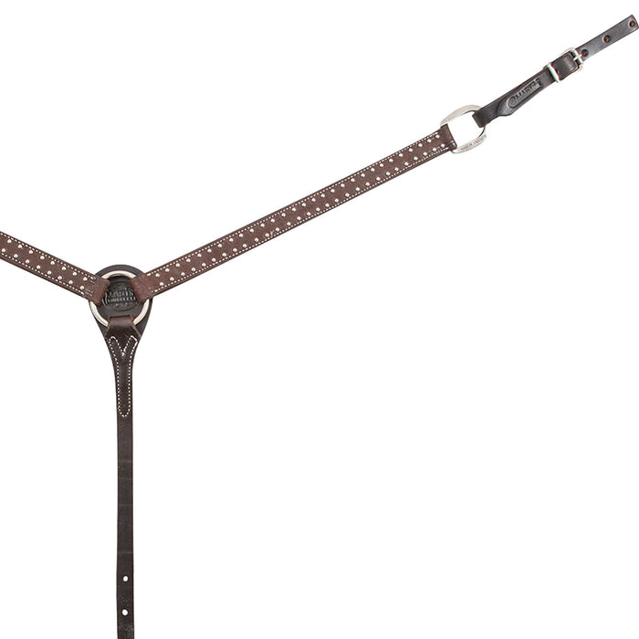 Martin Saddlery 1" Chocolate Breast Collar w/Silver Dots