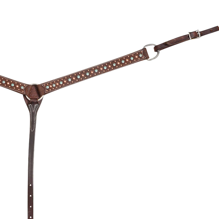 Martin Saddlery 1-1/2" Chocolate Breast Collar w/Floral Dots