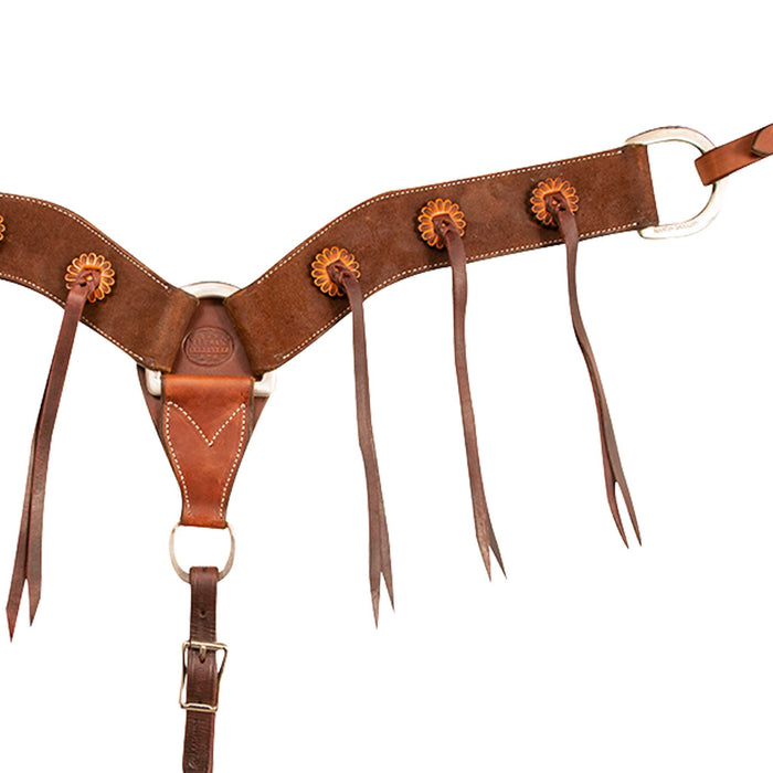 Martin Saddlery 2-3/4" Skirting Breast Collar w/Rosettes & Strings