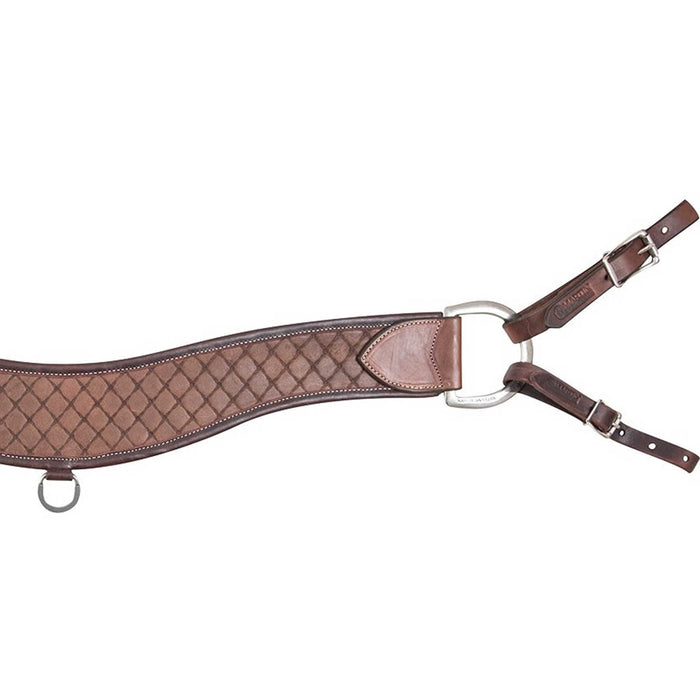 Martin Saddlery 4" Chocolate Quilted Stamp Steer Roper Breast Collar