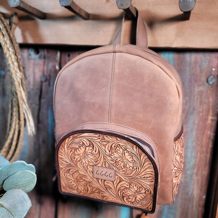 6666 Collection Tooled Leather Backpack WOMEN - Accessories - Handbags - Backpacks 6666 Collection