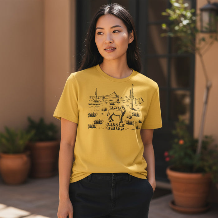 Teskey's Bad Burro Saddle Shop Tee - Suncatcher Gold