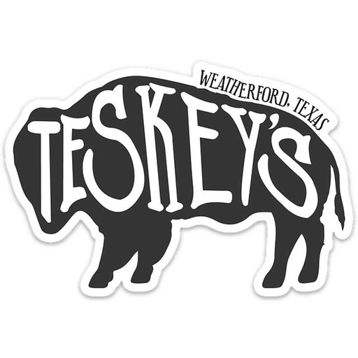 Teskey's Buffalo Die-Cut Vinyl Sticker - Black/White TESKEY'S GEAR - Stickers Teskey's