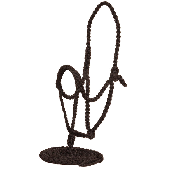 Mustang Flat Nose Braided Halter with Lead Tack - Halters & Leads Mustang Black