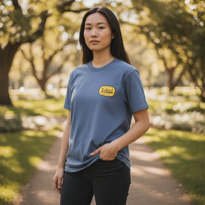 Teskey's Brazos River Tee - Heather Navy
