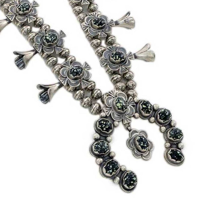 Bob Becenti Lander Squash Blossom Necklace WOMEN - Accessories - Jewelry - Necklaces Sunwest Silver