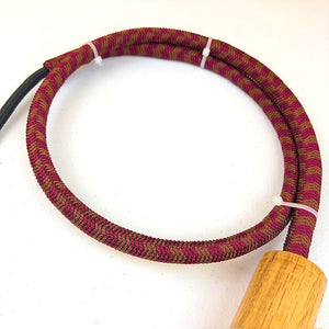 Double C Customs 4' Nylon Whip Tack - Whips, Crops & Quirts Double C Custom Whips Burgundy/Chocolate  