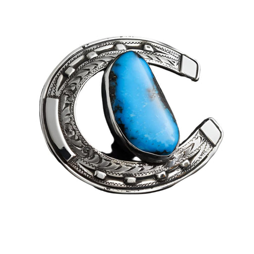 Comstock Heritage Horseshoe Turquoise Buckle ACCESSORIES - Additional Accessories - Buckles Comstock Heritage