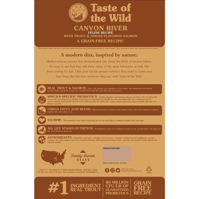 Taste of the Wild Canyon River Dry Cat Food Feed & Hay - Feed Taste of the Wild