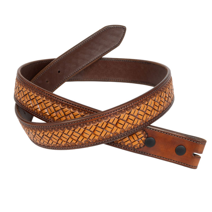 Randall Top Shelf Tooled Captain Crunch Belt - Tan/Antique MEN - Accessories - Belts & Suspenders Randall Top Shelf