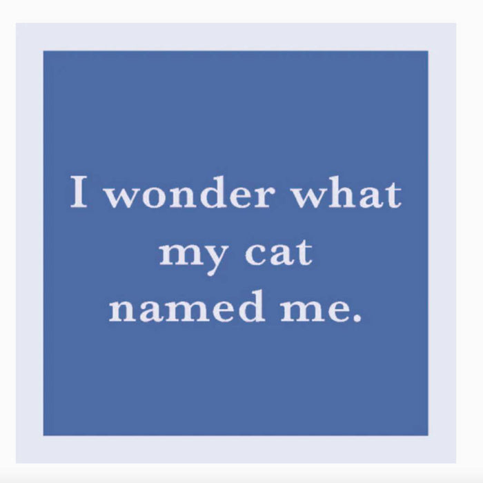 "Cat Named Me" Coaster HOME & GIFTS - Gifts Drinks On Me