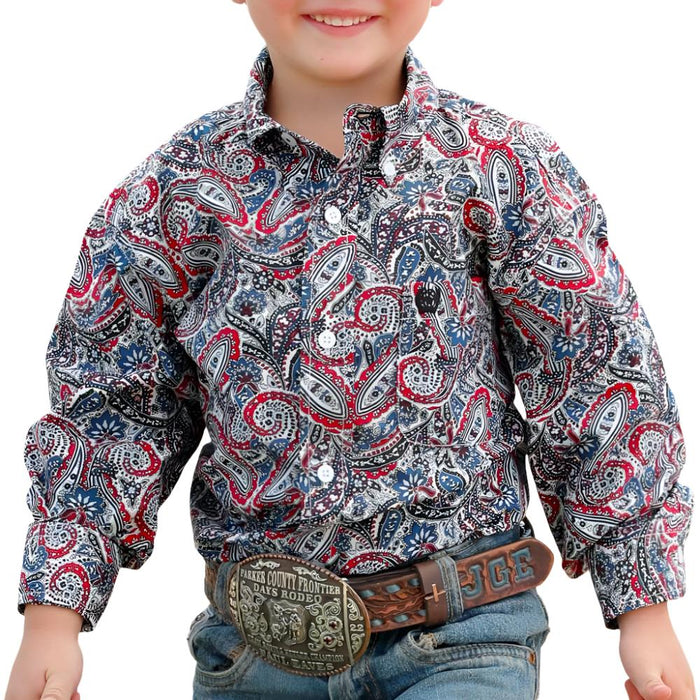 Cinch Boy's Paisley Print Shirt KIDS - Boys - Clothing - Shirts - Long Sleeve Shirts Cinch