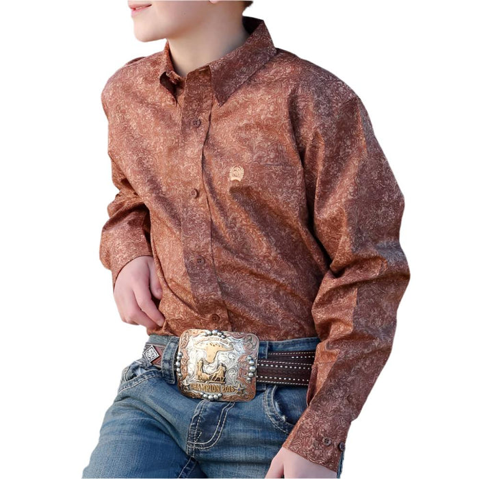 Cinch Boy's Paisley Print Shirt KIDS - Boys - Clothing - Shirts - Long Sleeve Shirts Cinch