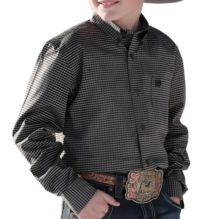 Cinch Boy's Geo Print Button Shirt - FINAL SALE KIDS - Boys - Clothing - Shirts - Long Sleeve Shirts Cinch