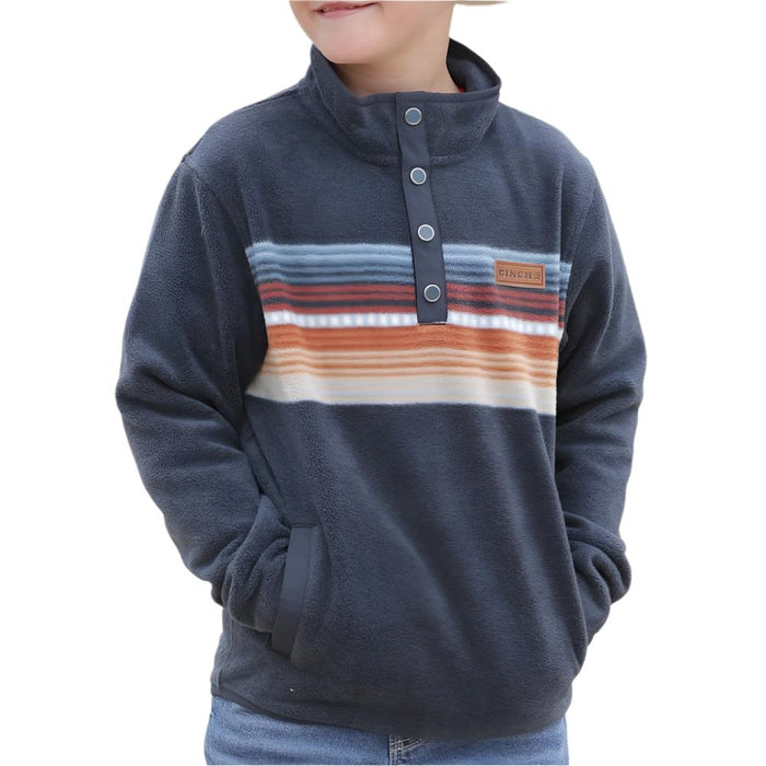 * Cinch Boy's Striped Fleece Pullover - FINAL SALE KIDS - Boys - Clothing - Sweatshirts & Hoodies Cinch