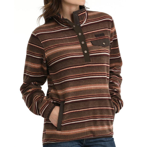 Cinch Women's Striped Fleece Pullover WOMEN - Clothing - Pullovers & Hoodies Cinch