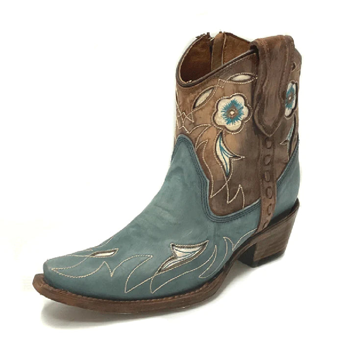 Circle G by Corral Inlay Floral Embroidered Ankle Boot WOMEN - Footwear - Boots - Booties Corral Boots