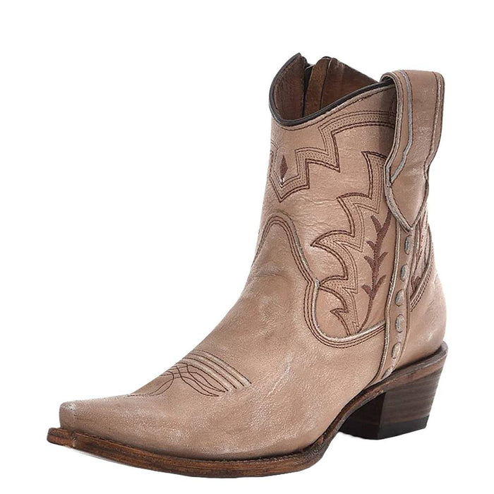 * Circle G Sand Embroidery Ankle Boot - FINAL SALE WOMEN - Footwear - Boots - Booties Corral Boots
