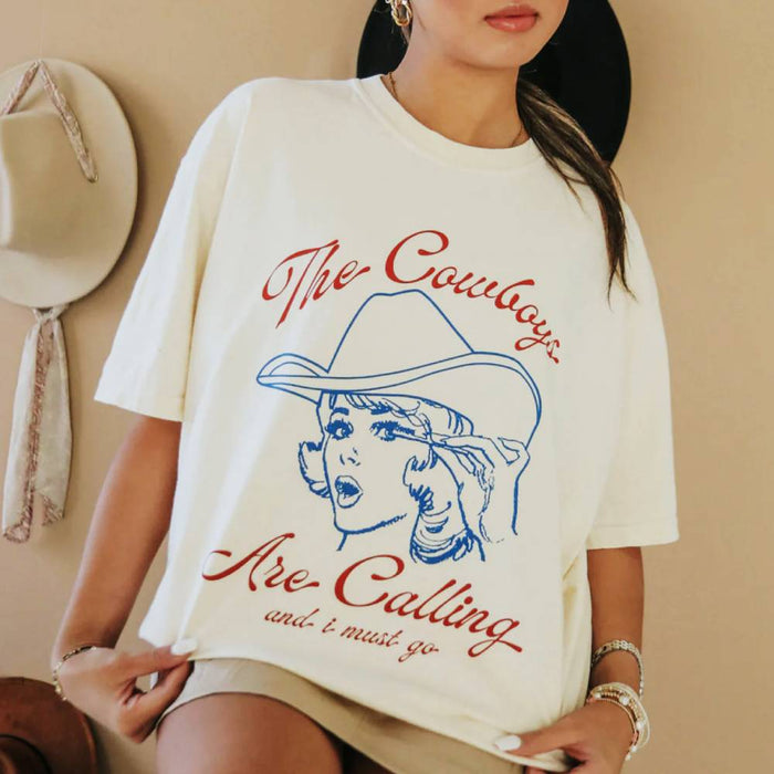 "Cowboys Are Calling" Tee WOMEN - Clothing - Tops - Short Sleeved Charlie Southern
