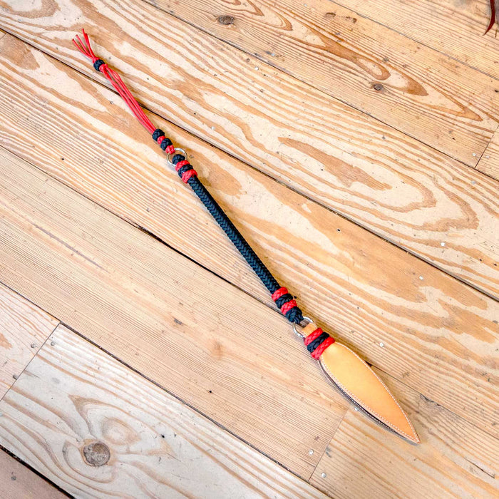Loewen Handmade 21" Black/Red Quirt w/Popper Tack - Whips, Crops & Quirts Tony Loewen