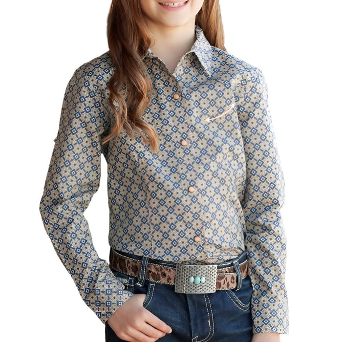 Cruel Girl's Geo Square Print Shirt KIDS - Girls - Clothing - Tops - Long Sleeve Tops Cruel Denim