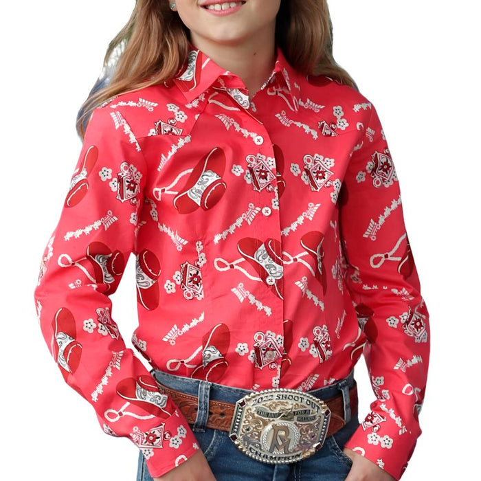 Cruel Girl's Western Hat Print Shirt KIDS - Girls - Clothing - Tops - Long Sleeve Tops Cruel Denim