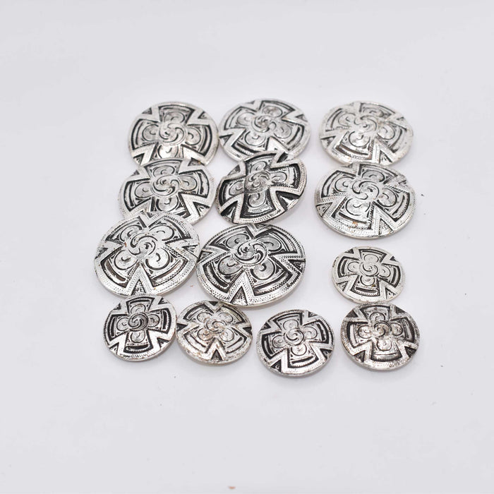 NEW Sterling Cross Concho Set Of 12