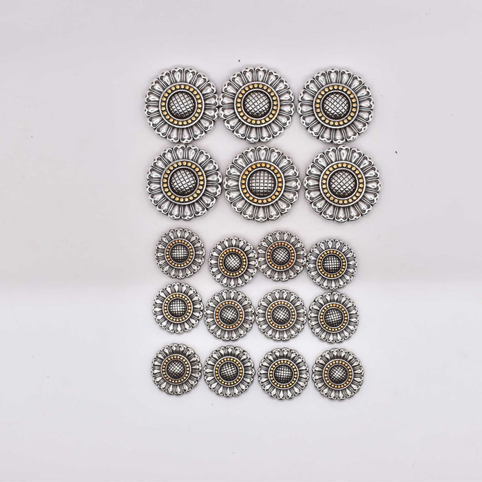 NEW Sunflower Concho Set Of 18