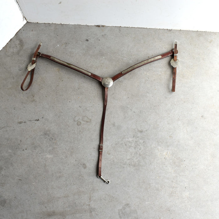 Used Floral Engraved Metal Plated Breast Collar Sale Barn Teskey's