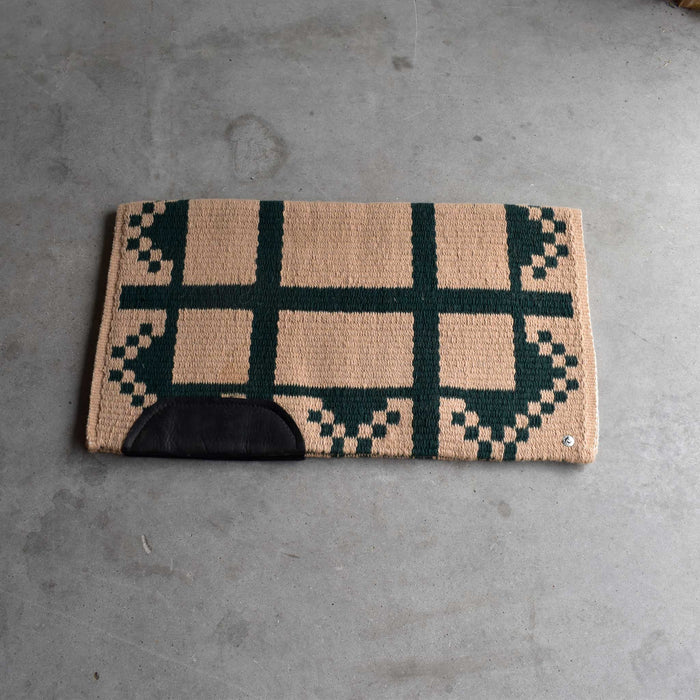 Used Geometric Green & Tan Saddle Blanket Sale Barn Teskey's
