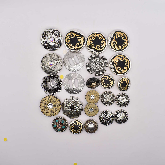 NEW Assorted Concho's Set Of 24