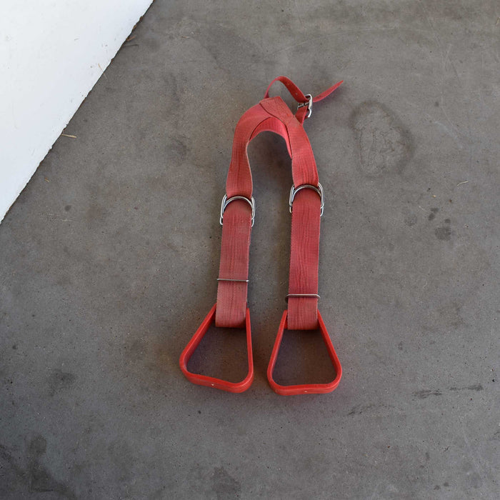 Used Red Kiddy Up Stirrups