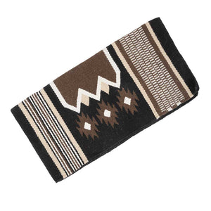Teskey's Wool Saddle Blanket Tack - Saddle Pads - Blankets Teskey's Chocolate Black and Cream  