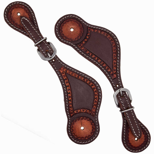 Teskey's Ladies Running W Spur Straps Tack - Spur Straps Teskey's