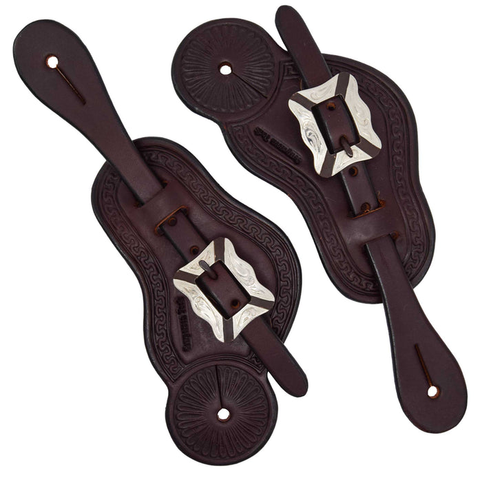 Cowperson Tack Running W Buckaroo Spur Straps w/Fancy Buckle Tack - Spur Straps Cowperson Tack